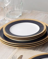 Noritake Odessa Cobalt Gold Set of 4 Salad Plates, Service For 4