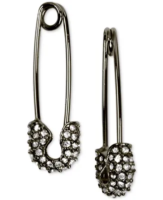 Karl Lagerfeld Paris Pave Safety Pin Drop Earrings