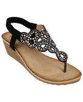 Gc Shoes Women's Madelyn Embellished Wedge Sandals