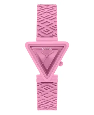 Guess Women's Analog Pink Silicone Watch 34mm