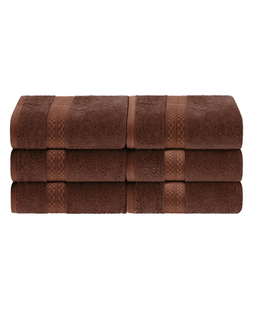 Superior Ultra-Soft Rayon from Bamboo Cotton Blend Bath and Hand Towel Set Cocoa / 2 Piece Bath Towels & 6 Piece Hand Towels