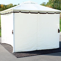 Sunnydaze Decor 4-Piece 10 x 10 ft Polyester Gazebo Sidewall Curtain Set