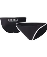 Women's G-iii 4Her by Carl Banks Black Georgia Bulldogs Play Action Bikini Bottoms