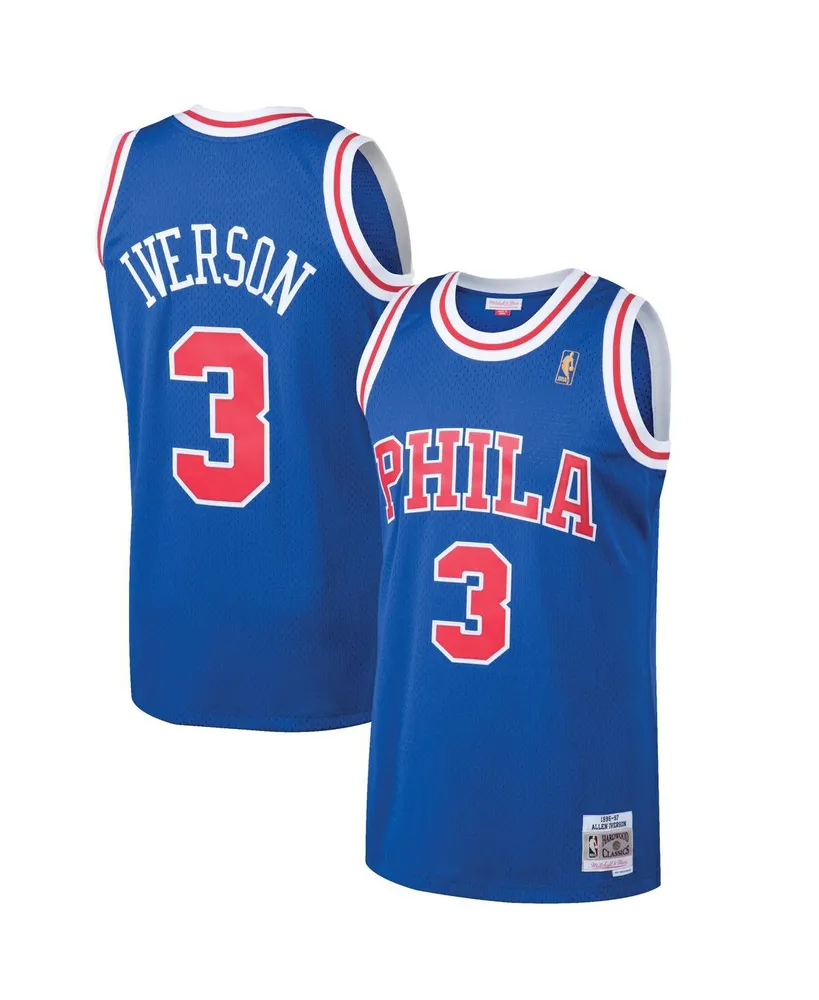 Men's Mitchell & Ness Allen Iverson Royal Philadelphia 76ers 1996-97 Hardwood Classics Swingman Jersey