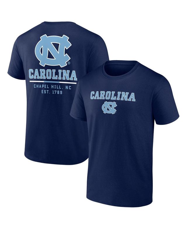 Men's Fanatics Navy North Carolina Tar Heels Game Day 2-Hit T-shirt