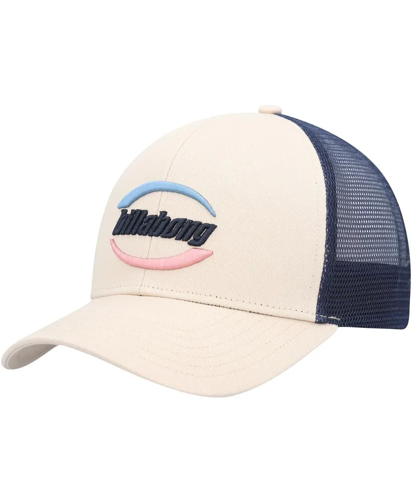 Billabong Men's Billabong Cream, Navy Walled Trucker Adjustable Snapback Hat