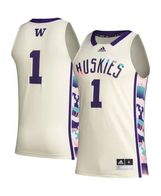 Men's adidas #1 Khaki Washington Huskies Honoring Black Excellence Basketball Jersey