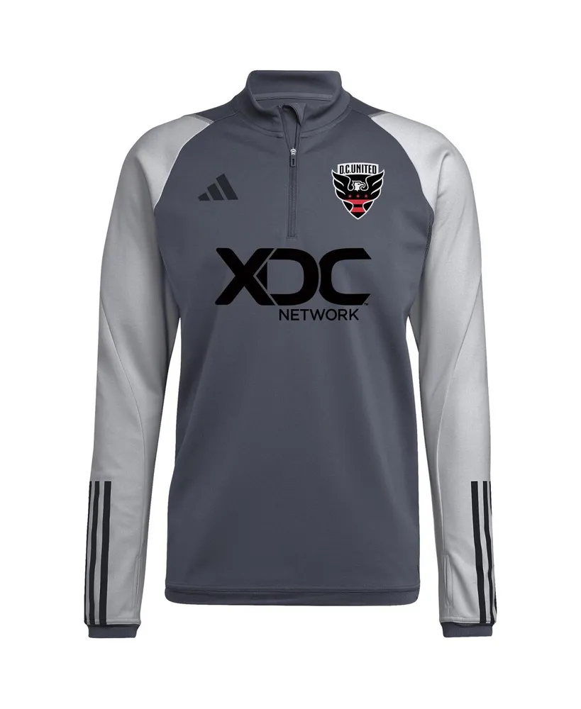 Men's adidas Gray D.c. United On-Field Aeroready Quarter-Zip Training Top