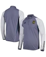 Men's adidas Gray Lafc On-Field Aeroready Quarter-Zip Training Top