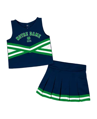 Toddler Girls Colosseum Navy Notre Dame Fighting Irish Carousel Cheerleader Set