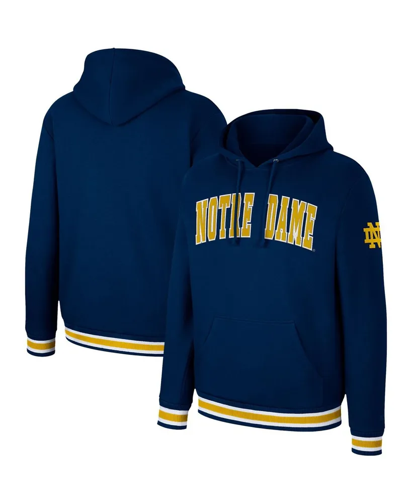 Men's Colosseum Navy Notre Dame Fighting Irish Varsity Arch Pullover Hoodie