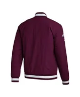 Men's adidas Maroon Texas A&M Aggies Baseball Coaches Full-Snap Jacket