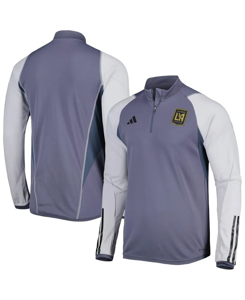 Men's adidas Gray Lafc On-Field Aeroready Quarter-Zip Training Top