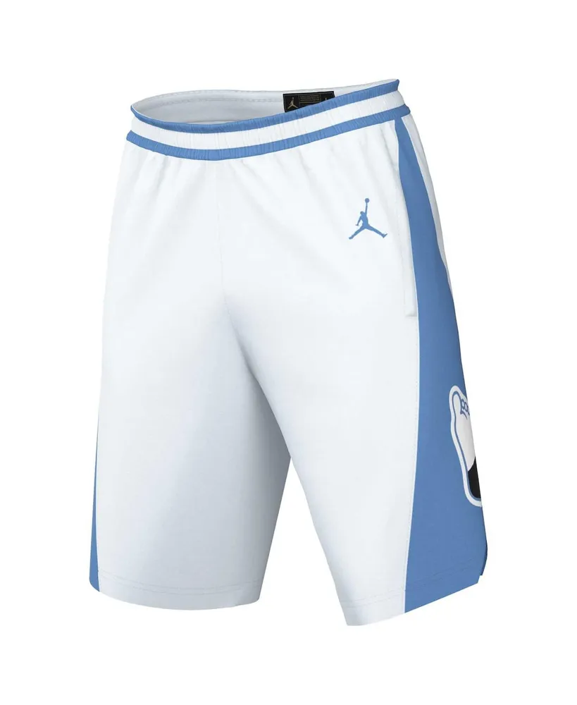 Men's Jordan White, Carolina Blue North Tar Heels Limited Retro Performance Shorts