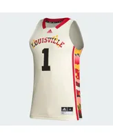 Men's adidas #1 Khaki Louisville Cardinals Honoring Black Excellence Basketball Jersey