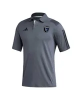 Men's adidas Gray San Jose Earthquakes 2023 On-Field Training Polo Shirt