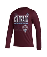 Men's adidas Burgundy Colorado Rapids Club Dna Long Sleeve T-shirt