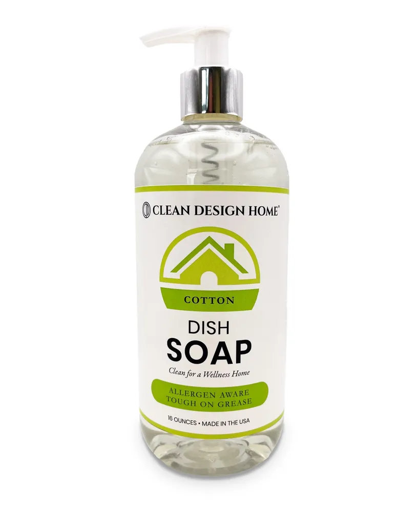 Clean Design Home Cotton Dish Soap, 16 oz