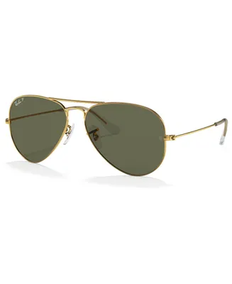Ray-Ban Unisex Polarized Sunglasses, RB3025 Aviator Classic