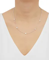 Arabella Sterling Silver Necklace, White Round-Cut Cubic Zirconia 7-Station Necklace (3-1/6 ct. t.w.)