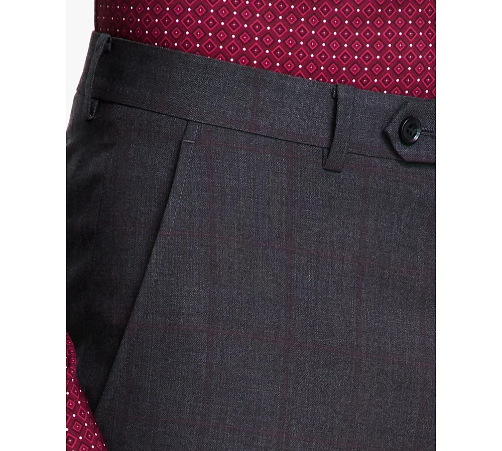 Alfani Men's Slim-Fit Windowpane Check Suit Pants, Created for Macy's