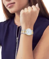 Movado Women's Swiss Museum Classic Diamond (1/20 ct. t.w.) Two Tone Stainless Steel Bracelet Watch 33mm