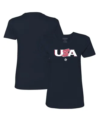 Women's Legends Navy Usa Baseball 2023 World Classic Country T-shirt