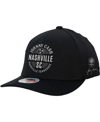 Men's Mitchell & Ness Black Nashville Sc x Johnny Cash Adjustable Hat