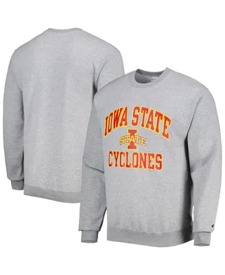 Men's Champion Heather Gray Iowa State Cyclones High Motor Pullover Sweatshirt