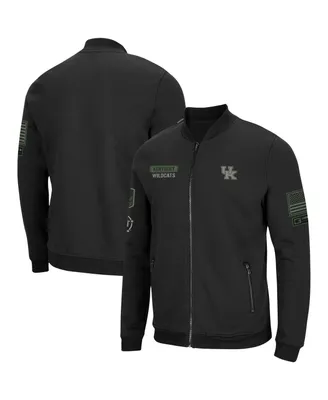 Men's Colosseum Black Kentucky Wildcats Oht Military-Inspired Appreciation High-Speed Bomber Full-Zip Jacket