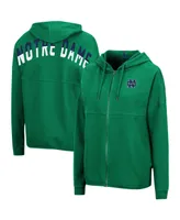 Women's Colosseum Green Notre Dame Fighting Irish Two-Hit Full-Zip Hoodie