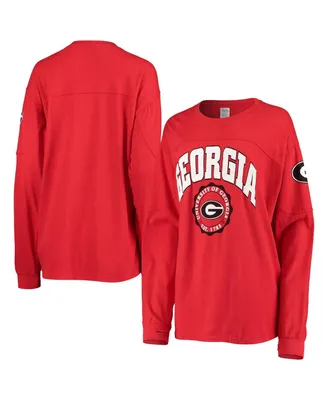 Women's Pressbox Red Georgia Bulldogs Edith Long Sleeve T-shirt