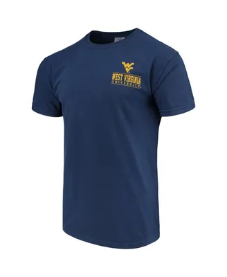 Men's Navy West Virginia Mountaineers Comfort Colors Campus Icon T-shirt