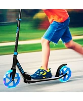 Costway Folding Sports Kick Scooter w/Led Wheels for Kids Teens