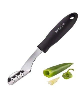 Zulay Kitchen 2-in-1 Stainless Steel Jalapeno Pepper Corer Seed Remover