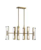 Savoy House Winfield 12-Light Linear Chandelier in Warm Brass