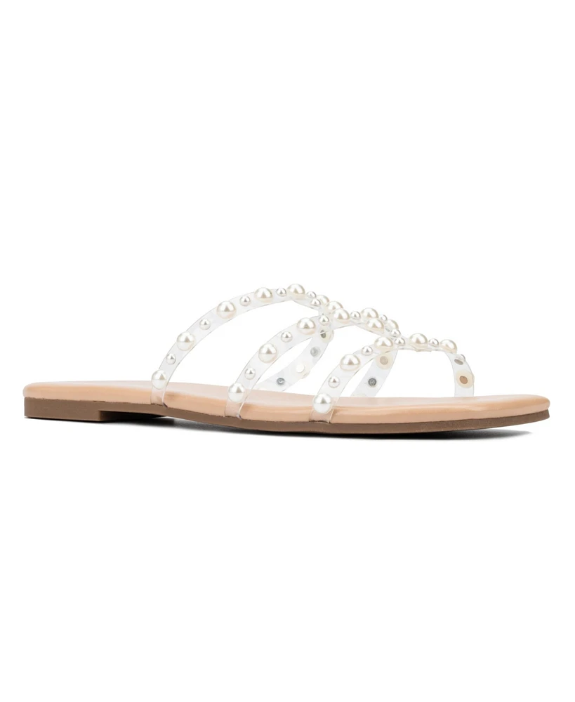 Fashion To Figure Women's Savina Wide Width Flats Sandals