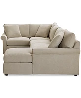 Closeout! Wrenley 138" 4-Pc. Fabric Modular Chaise Sectional Sofa, Created for Macy's