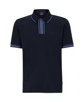 Boss by Hugo Men's Interlock-Cotton Contrast Tipping Polo