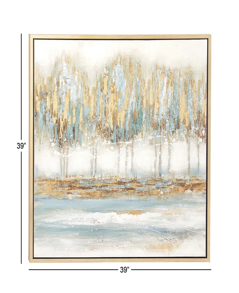 Rosemary Lane Canvas Tree Framed Wall Art with Gold-Tone Frame