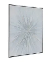 Rosemary Lane Canvas Radial Starburst Framed Wall Art with Silver-Tone Frame, 47" x 2" x 47"