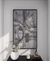 Rosemary Lane Canvas Abstract Framed Wall Art with Black Frame, 40" x 2" x 30"