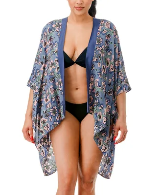 Marcus Adler Floral Kimono Cover Up