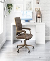 Zuo 41" Steel, Polyurethane Auction Swivel Base Office Chair