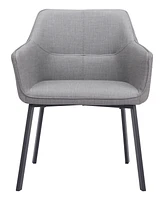 Zuo 35" Steel, Polyester Adage Water Resistant Dining Chair