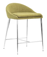 Zuo 30" each, Set of 2 Steel, Polyester Reykjavik Slender Legs Counter Chair