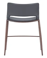 Zuo 41" Stainless Steel, Polyurethane Ace Bar Chair