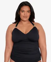 Lauren Ralph Plus Halter Tankini Top