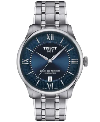 Tissot Unisex Swiss Automatic Chemin des Tourelles Powermatic 80 Stainless Steel Bracelet Watch 39mm