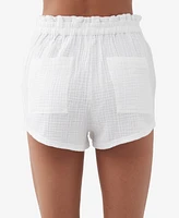 O'Neill Juniors' Carla Cotton High-Rise Pull-On Shorts